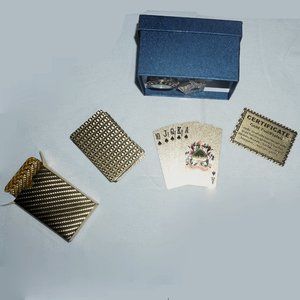 Strada Genoa BLING! Wristwatch and gold plated playing cards and pendant NWOT